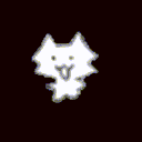 animated gif of a doodle-like creature hit by an explosive projectile